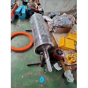 Karet lagging lapisan pulley conveyor
