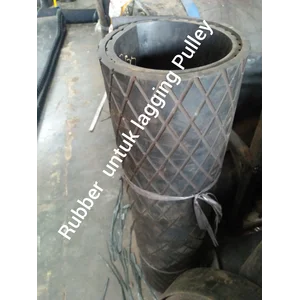 Karet lagging lapisan pulley conveyor