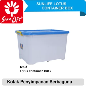 box plastik container 100L dengan roda