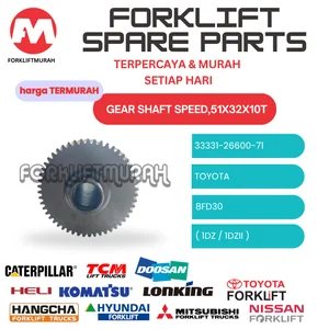GEAR SHAFT SPEED 51X32X10T 33331-26600-71 FORKLIFT TOYOTA 8FD30 ENGINE 1DZ
