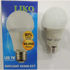 Lampu Bohlam Liko Daylight 6500K-E27 LED 7W