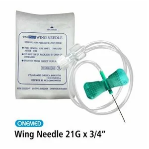 Wing Needle 21G OneMed - Alat Kesehatan Lainnya