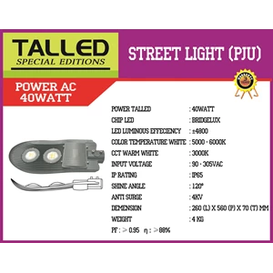 Street Light Talled AC  40 watt (White dan Warm White)