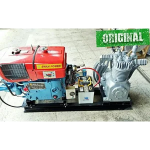 Air Compressor High Pressure 7.5Hp + Engine Start Diesel Kapal Kompresor Selam