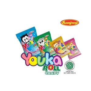 PERMEN JELLY RANJANI YOUKA ROLL CANDY RASA BUAH ANGGUR STROBERI MANGGA DAN JERUK ( 1 BAG X 20 PCS )