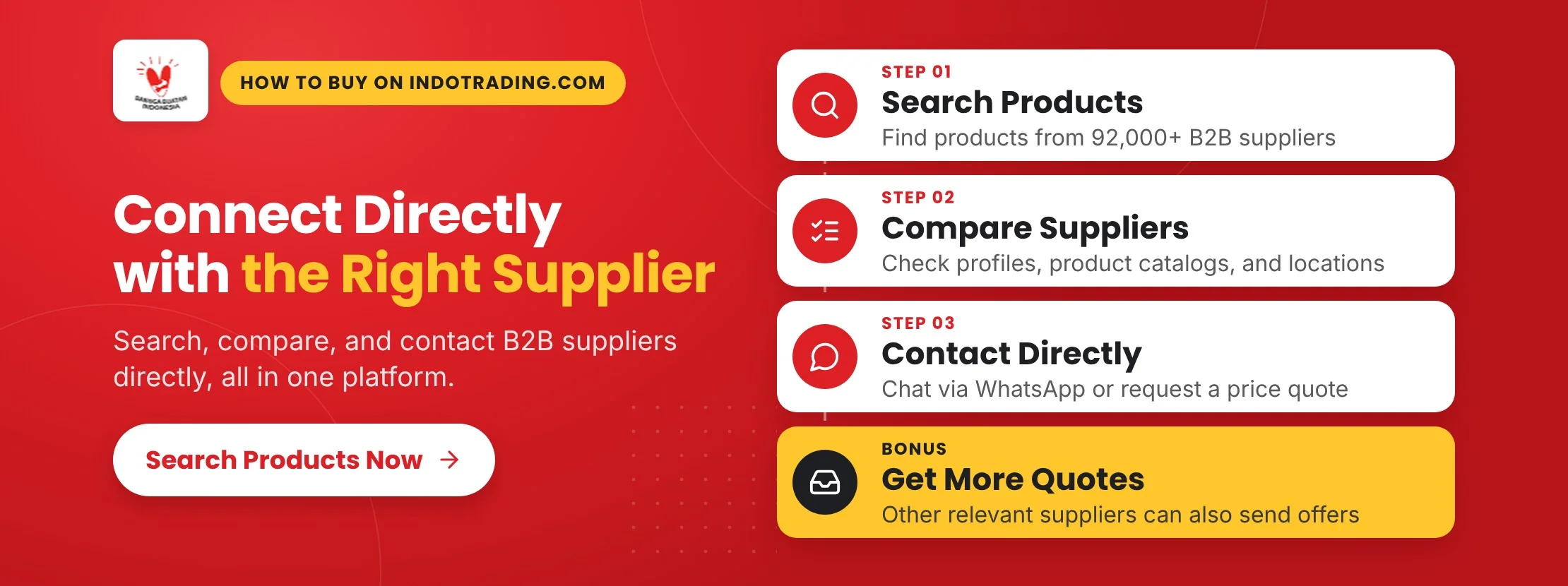 indotrading, largest supplier network